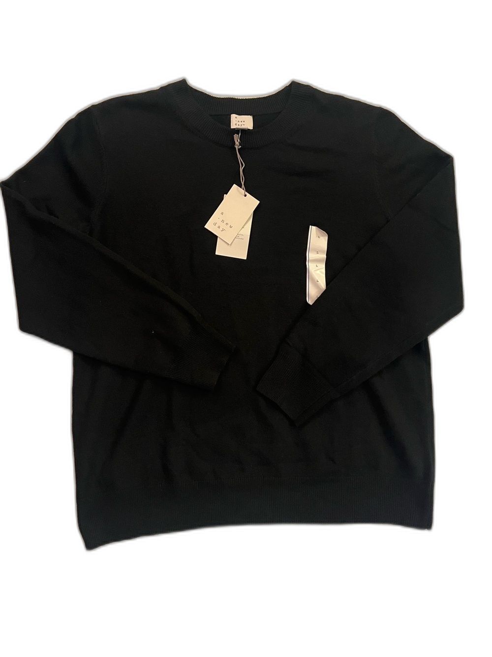 NWT Women’s Black Crewneck Sweater - Picture 3 of 4